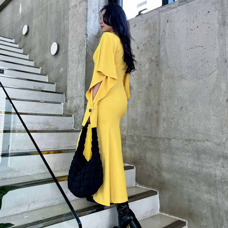 [KOREA REVIEW] Vibrant Yellow Dress
