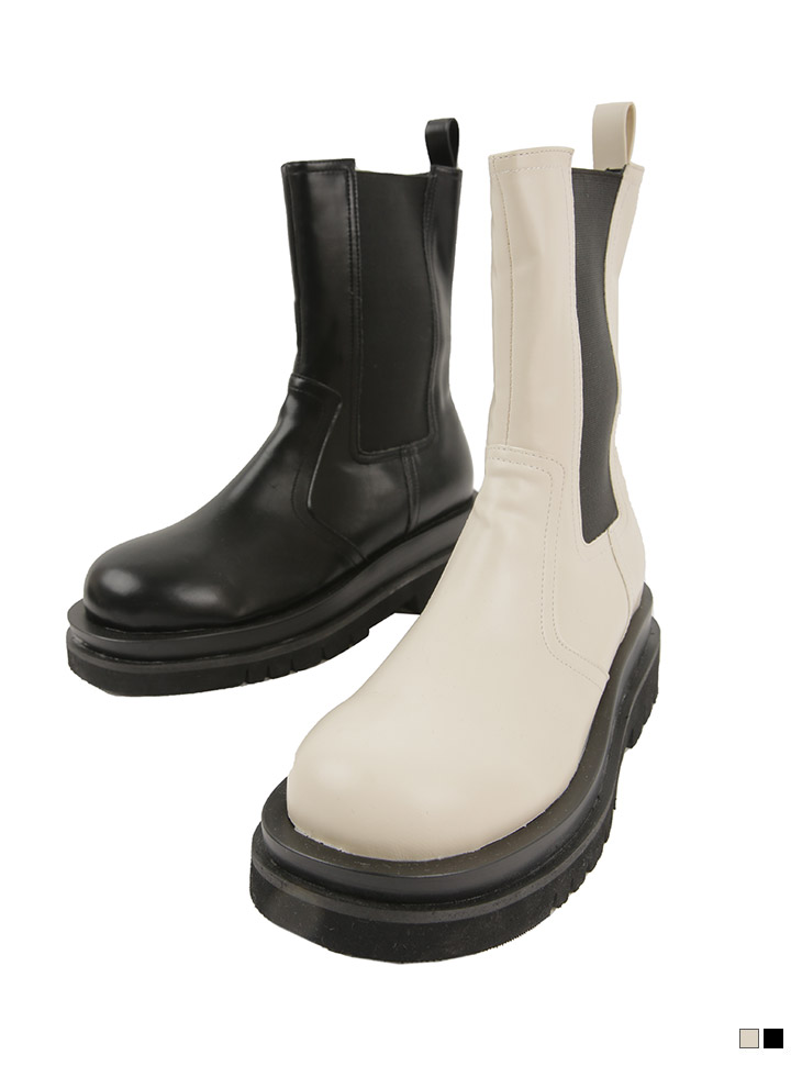 AR-2806 페론 Leather platform Chelsea Middle boots(14th REORDER) Korea