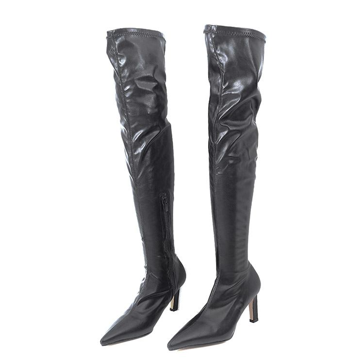 AR-2848 stiletto socks H​igh heels knee-high boots*Leather fleece  lining* Korea