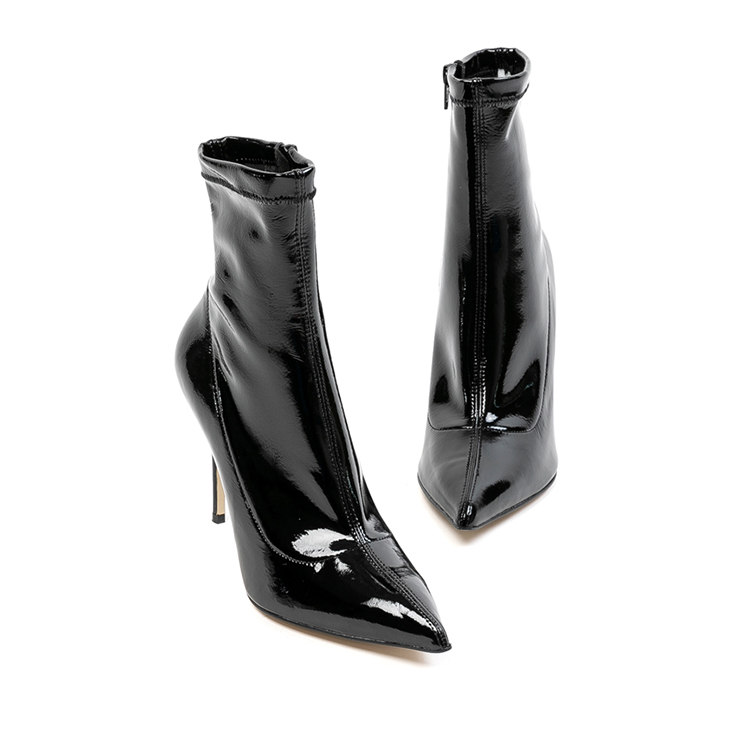 HAR-711 enamel stiletto H​igh heels ankle boots*HAND MADE* Korea