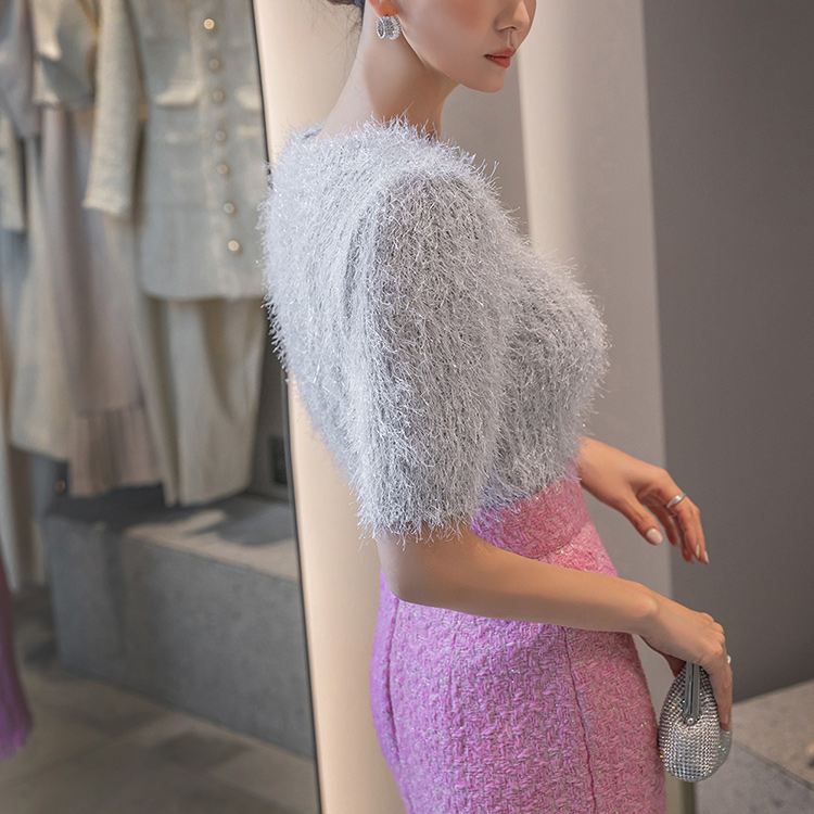 E2614 루론 Shining plume Half knit(20th REORDER) Korea