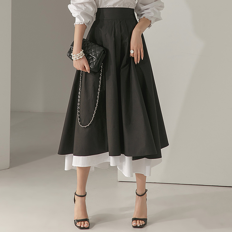 SK2291 Color scheme flare banding midi skirt(18th REORDER) Korea