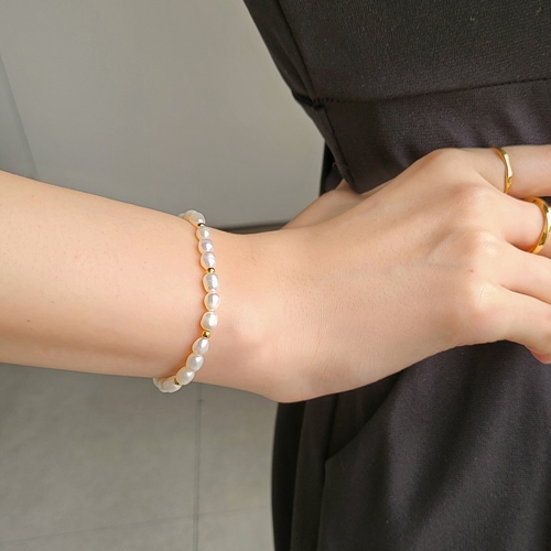 [SAINTMARI] pearl ball bracelet(Silver 925) Korea