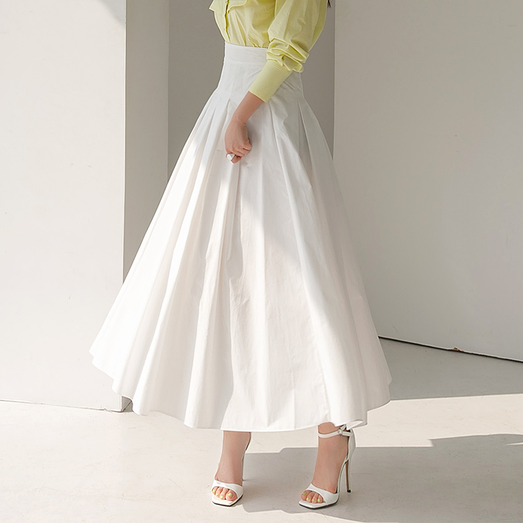 SK2272 Cotton pleats Long skirt(6th REORDER) Korea