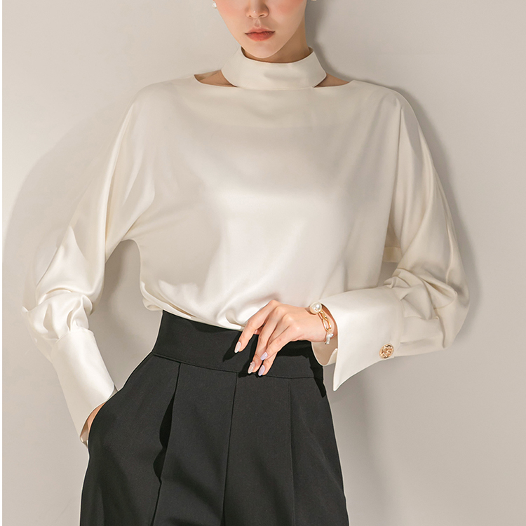 B2761 Half-high neck Vent blouse(69th REORDER) Korea
