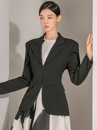 J1575 Corset Slim Single Jacket Korea
