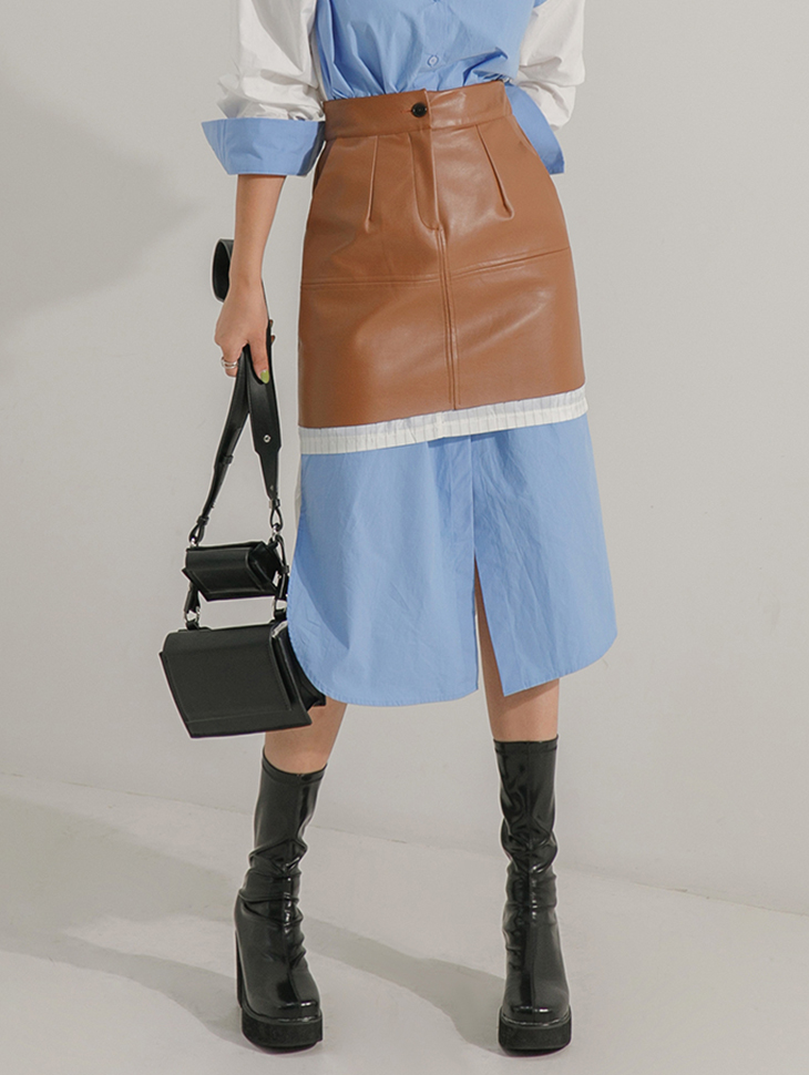 SK2339 프쉬 Leather Mini skirt(6th REORDER) Korea