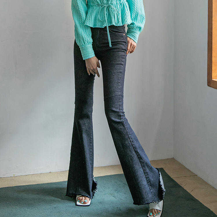 PJ415 나폴리 High Waist grey fabric boots cut jeans(21st REORDER) Korea