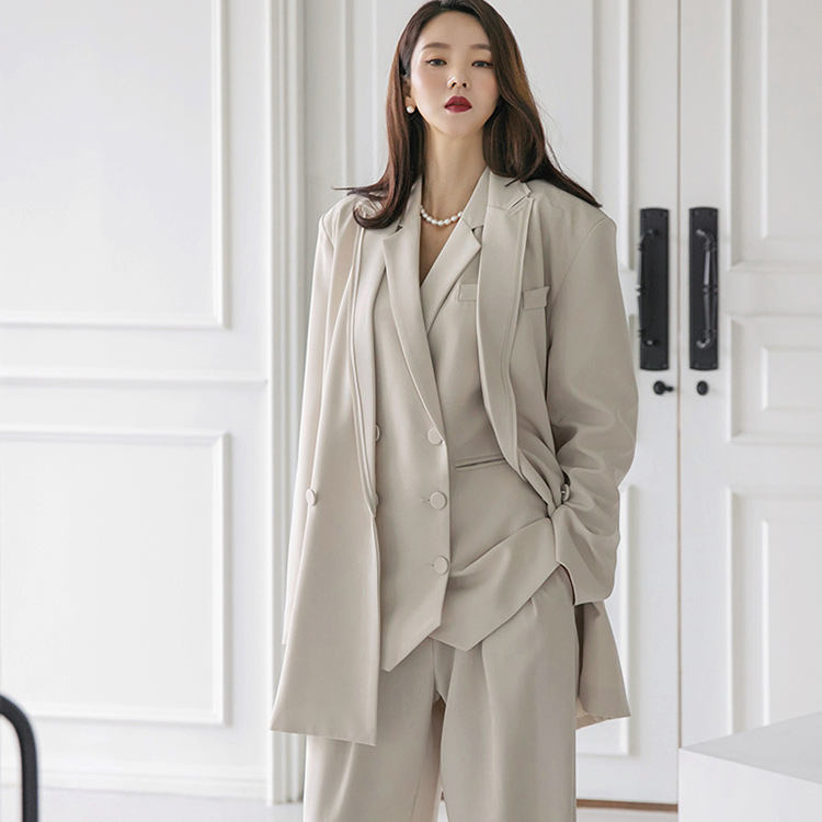 J1307 Tailored Pad over fit Double Jacket Korea