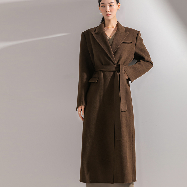 J1617 wool standard Long coat(Belt set) Korea