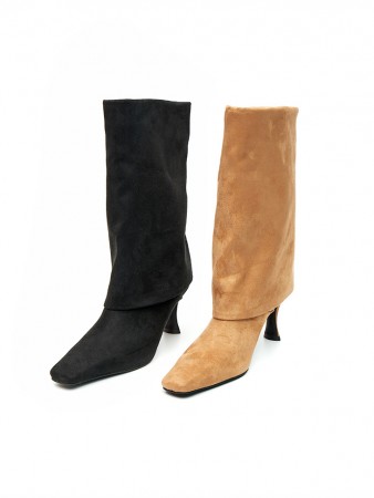 AR-3018 Suede warmer H​igh heels Middle boots Korea