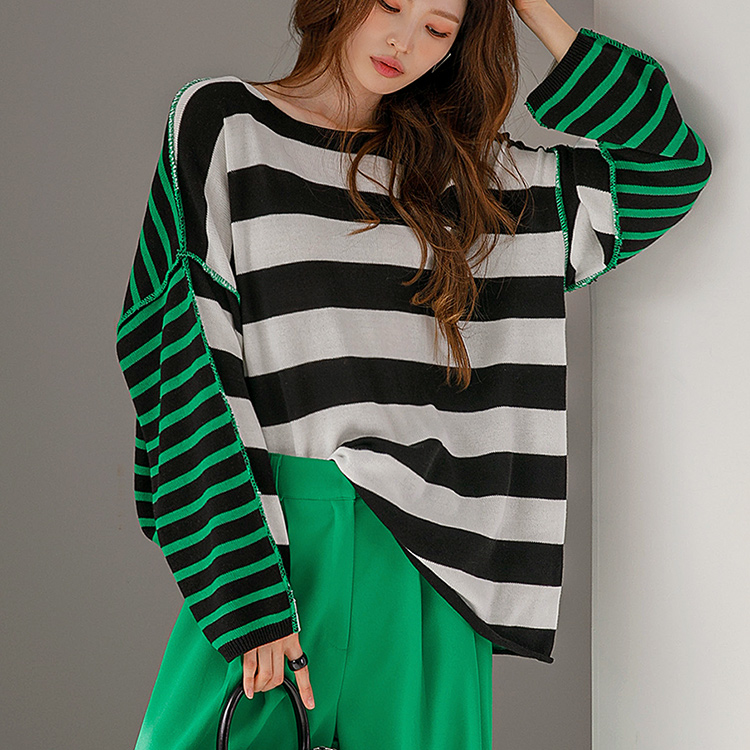 E2669 피르 stripe Color scheme knit(18th REORDER) Korea