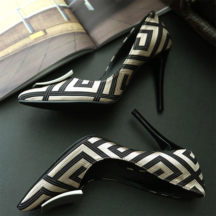 HAR-472 Luxury Pattern H​igh heels Pumps*HANDMADE* Korea