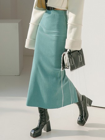 SK2237 Corduroy Bendable Midi skirt*Front,Back wearable* Korea