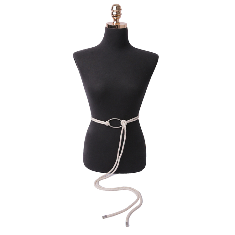 AT-428 Cotton Silver ring knot Belt Korea