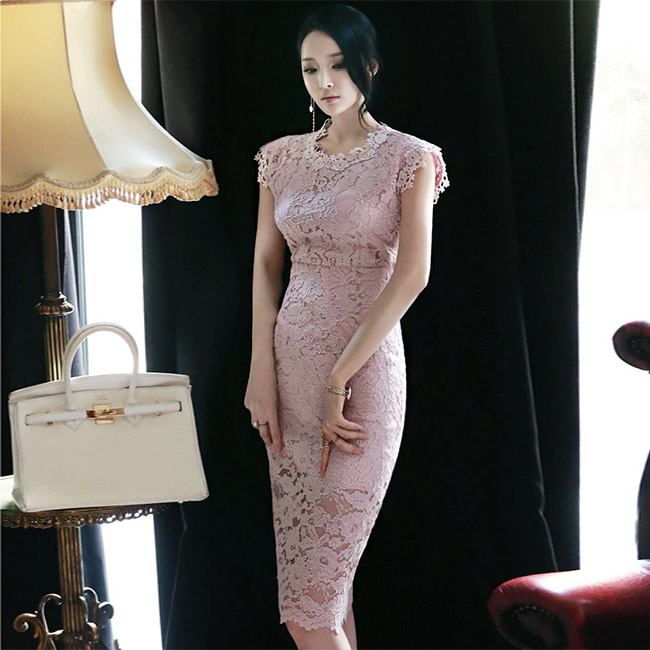 D3276 Lace Sleeveless midi Dress(84th REORDER) Korea