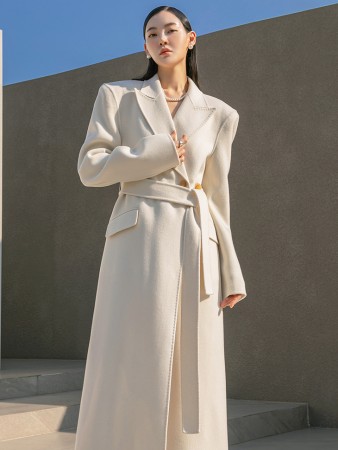 MBDJ005  wool cashmere Tailored Loose fit Long coat(Belt set)*HAND MADE* Korea