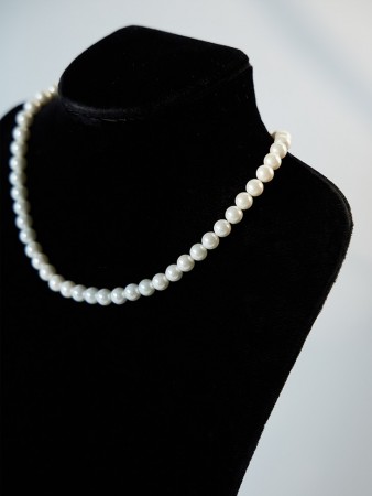 SDAJ-024 necklace*swarovski pearl*(SILVER 925) Korea