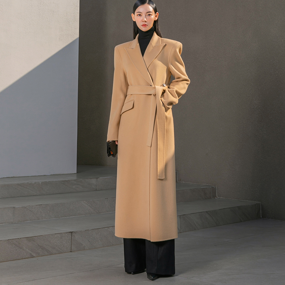 MBDJ005 세인 wool cashmere Tailored Loose fit Long coat(Belt set)*HAND MADE* Korea