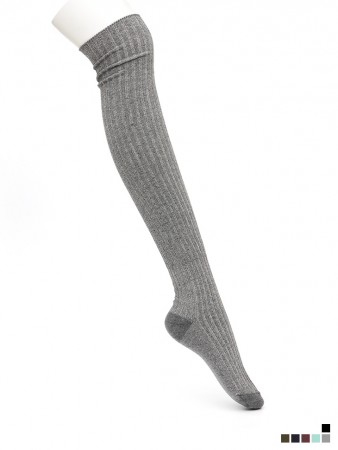 RE-275 Ribbed Knit Long Socks Korea