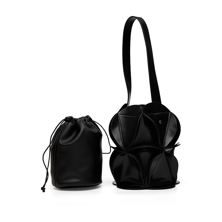 A-1472 Leather Wave bucket bag(Pouch set)(3rd REORDER) Korea