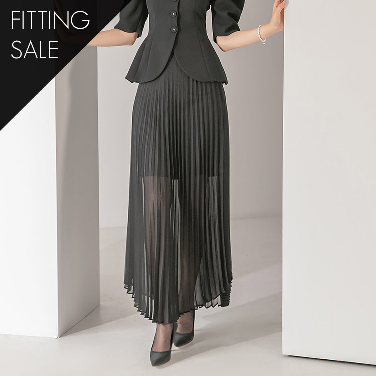 PS2631 로린 Chiffon pleats Long skirt*Fitting sale* Korea