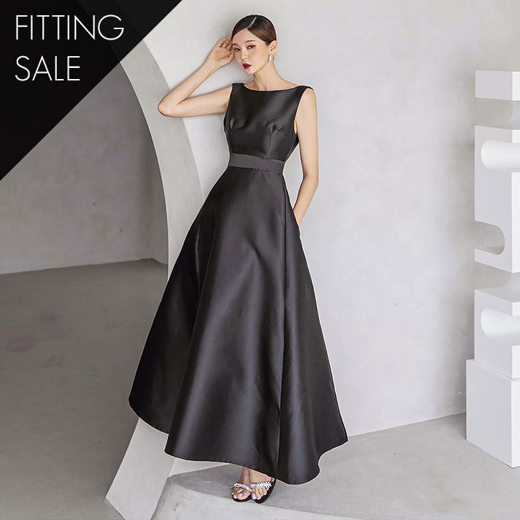 PS2774 피첼 미카도 back Vent flare Dress*Fitting sale* Korea