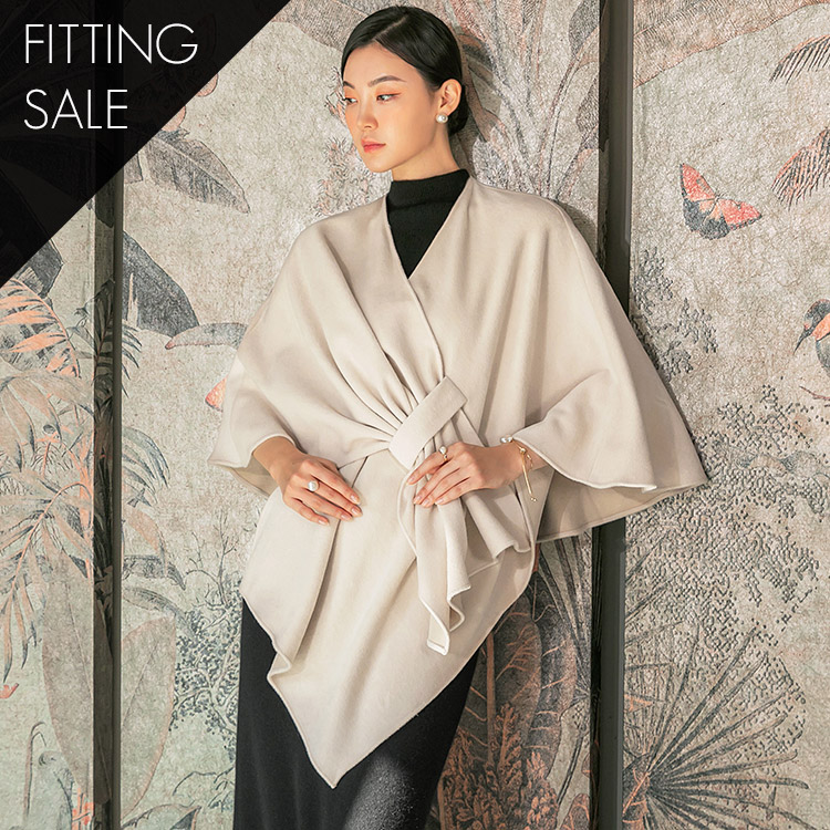 PS2776 클레 wool alpaca Shirring Pad shawl cape*Fitting sale* Korea