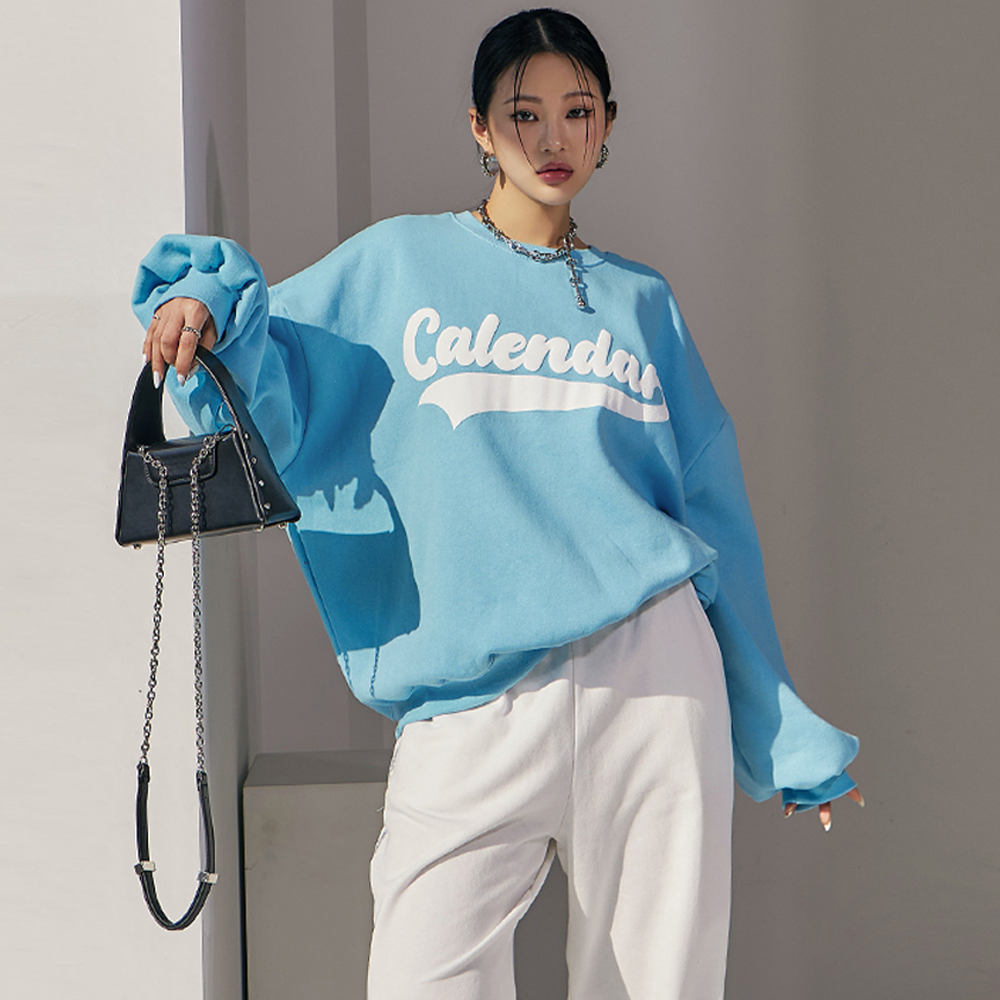 E2951 클란트 fleece-lined Lettering sweatshirt(9th REORDER) Korea