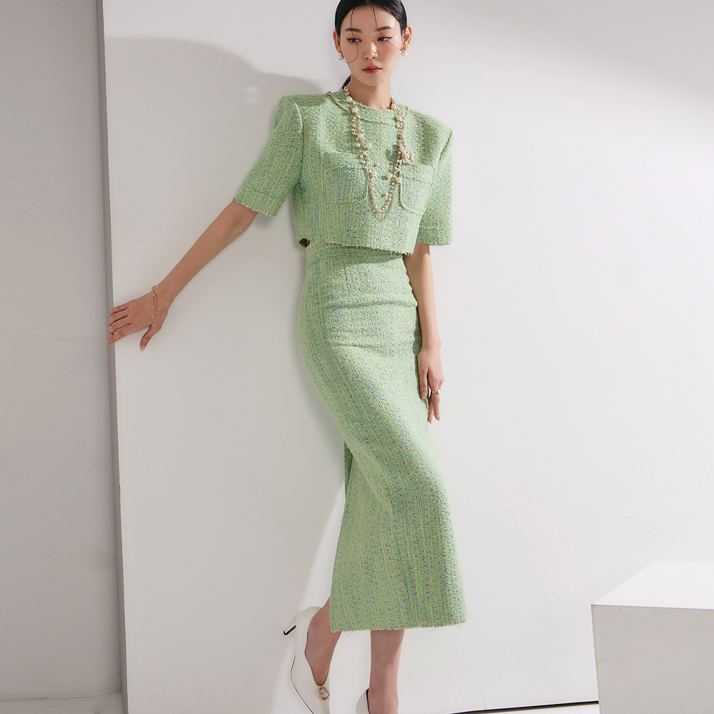 TP9116 Pastel Tweed Crop blouse two-piece set*SET 5%*5%* Korea