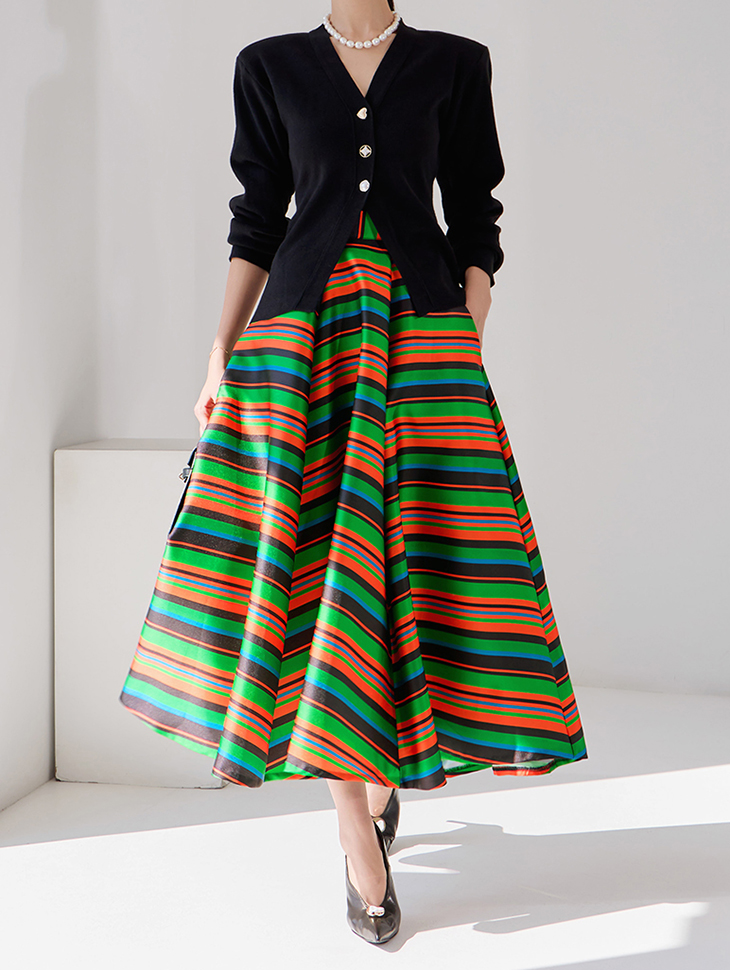 SK9107 Satin High Waist flare skirt(6th REORDER) Korea