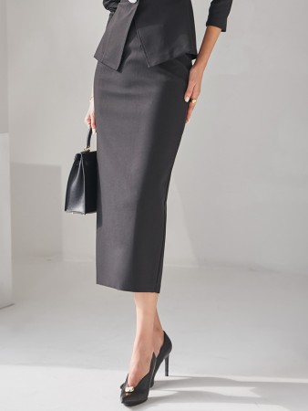 SK2455 High Waist Slit Long Skirt Korea