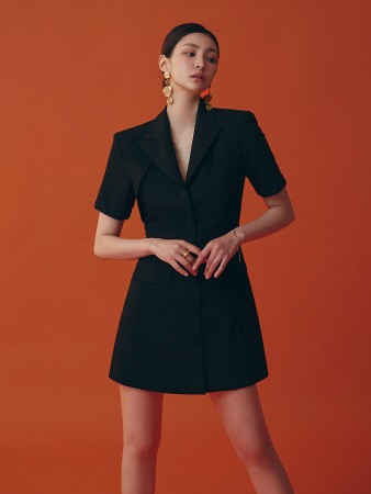D4695 Bolero Slim Mini Dress*BLACK L size Available* Korea