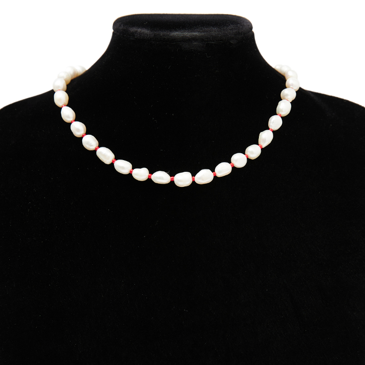 AJ-5745 Necklace*Natural Fresh Water Pearl* Korea