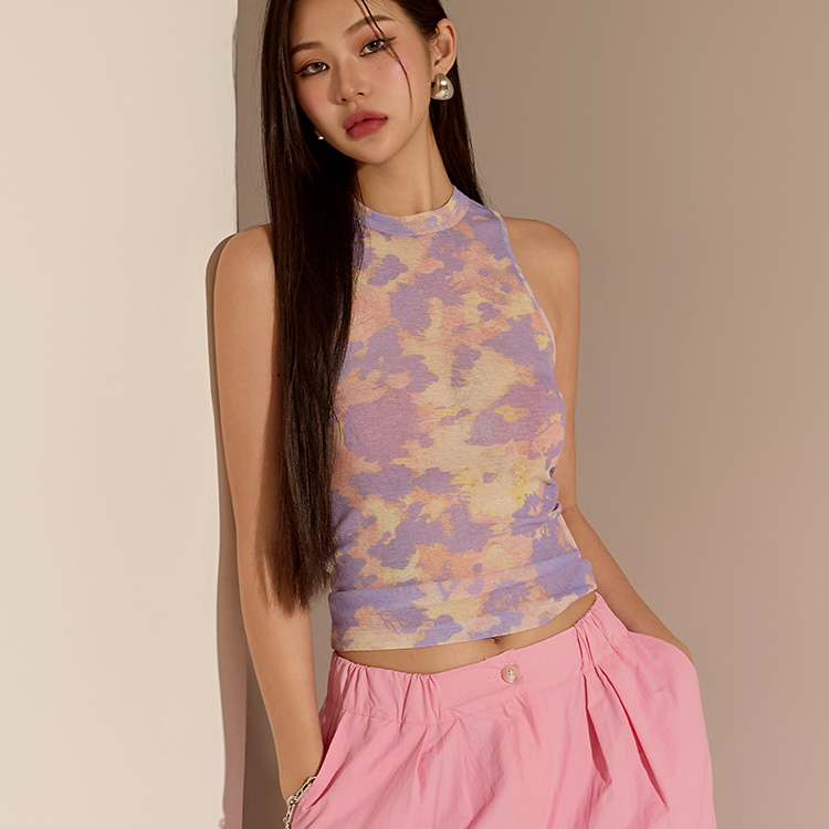 E3082 Tie-dye Sleeveless Korea