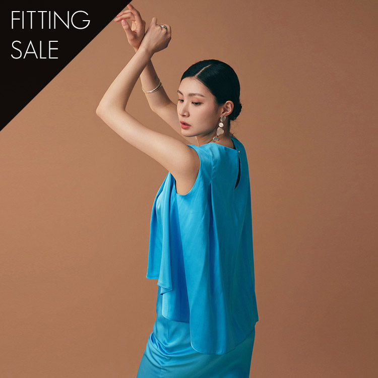 PS3029 Satin pin tuck Sleeveless blouse*Fitting sale* Korea