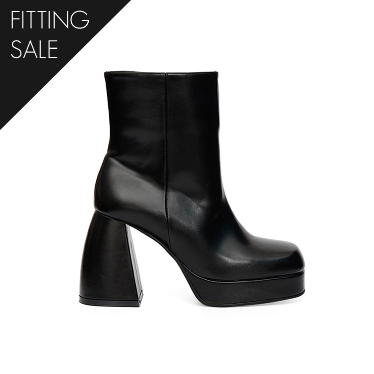 PS3059 Leather platform H​igh heels ankle boots*Fitting sale* Korea