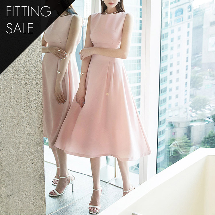 PS3091 Sleeveless flare Midi Dress*Fitting sale* Korea