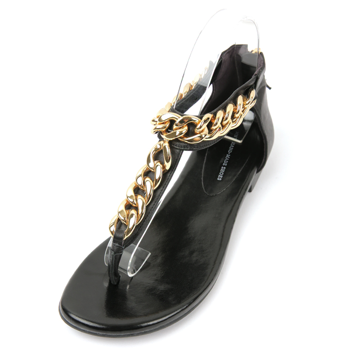 HAR-693 Gold Chain flip flop sandals*HAND MADE* Korea