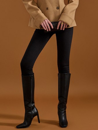 P2346 Basic Bendable Fleece-Lined Skinny Pants Korea
