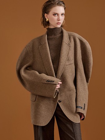 J2031 Wool Raglan Half Coat*HAND MADE* Korea