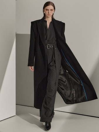 MBDJ008 wool Tailored Loose fit Long coat(Belt set) Korea