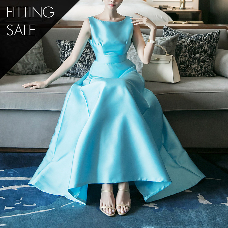 PS3110 back Slit flare Dress*Fitting sale* Korea
