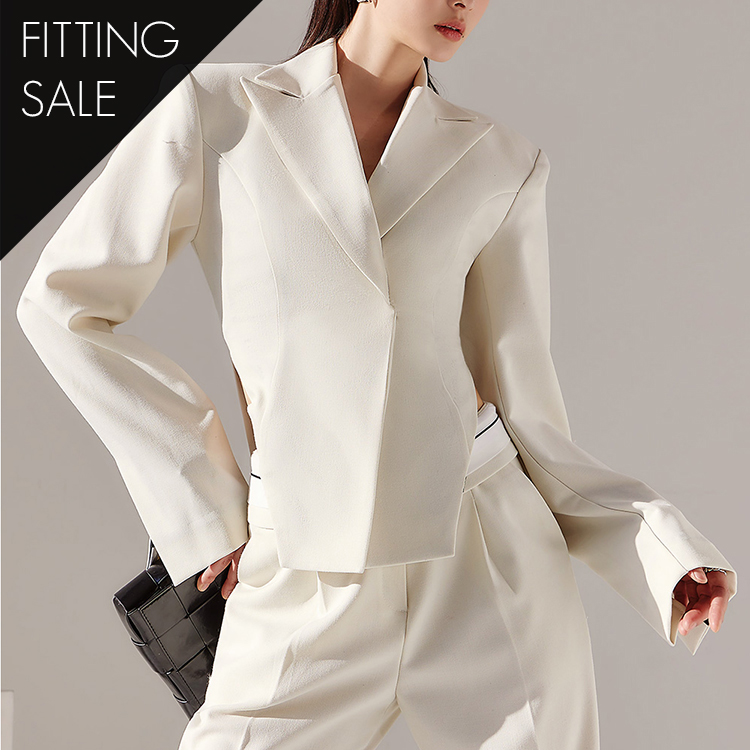 PS3124 pin tuck square Crop Jacket *Fitting sale* Korea