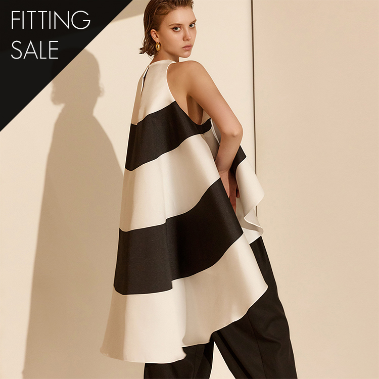 PS3128 stripe Sleeveless Flare blouse*Fitting sale* Korea