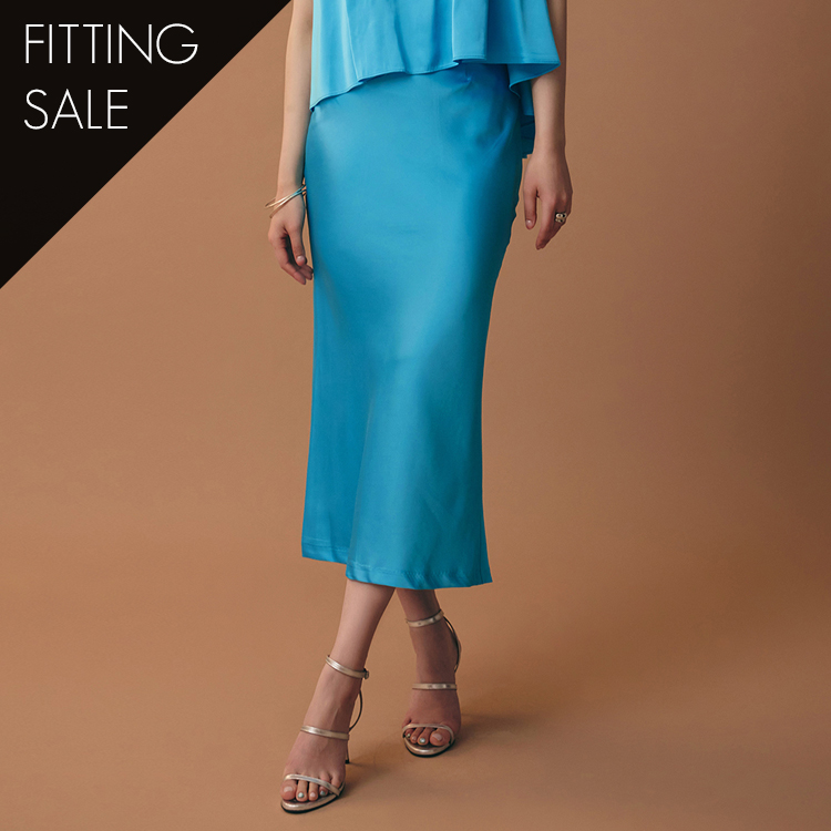 PS3136 Satin Slim Midi skirt*Fitting sale* Korea