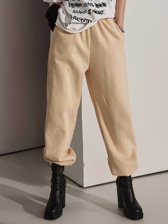 P2997 Fleece-lined Bendable Sweat Pants Korea