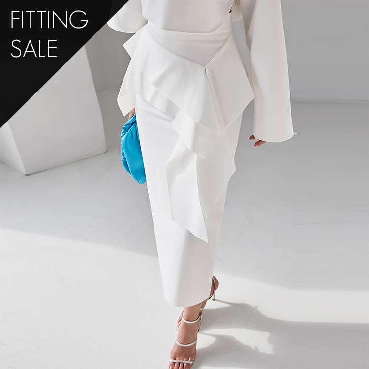 PS3165 Frill Layered Midi skirt*Fitting sale* Korea