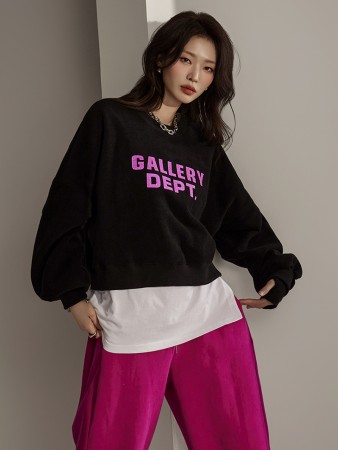 E3246 Lettering Fleece-lined Sweatshirt Korea