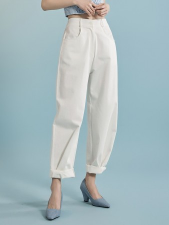P3057 Cotton Bendable Straight Pants Korea